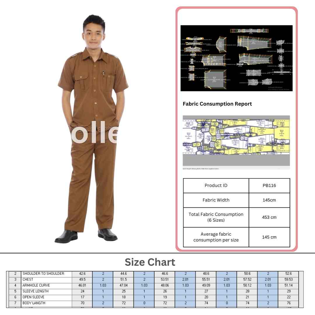 PB116 | Seragam PDL | Pola Pattern | Polabook