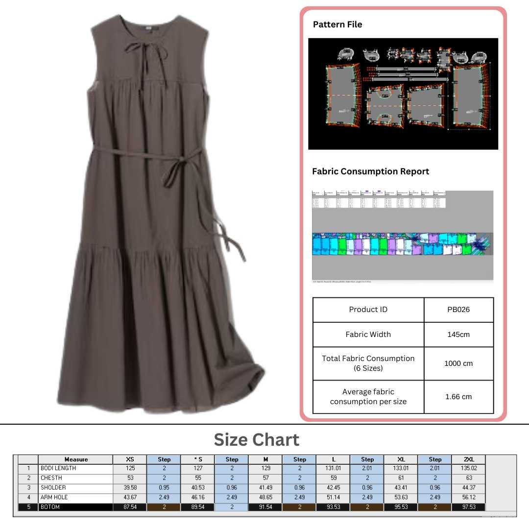 PB026 | Dress| Pola Pattern | Polabook