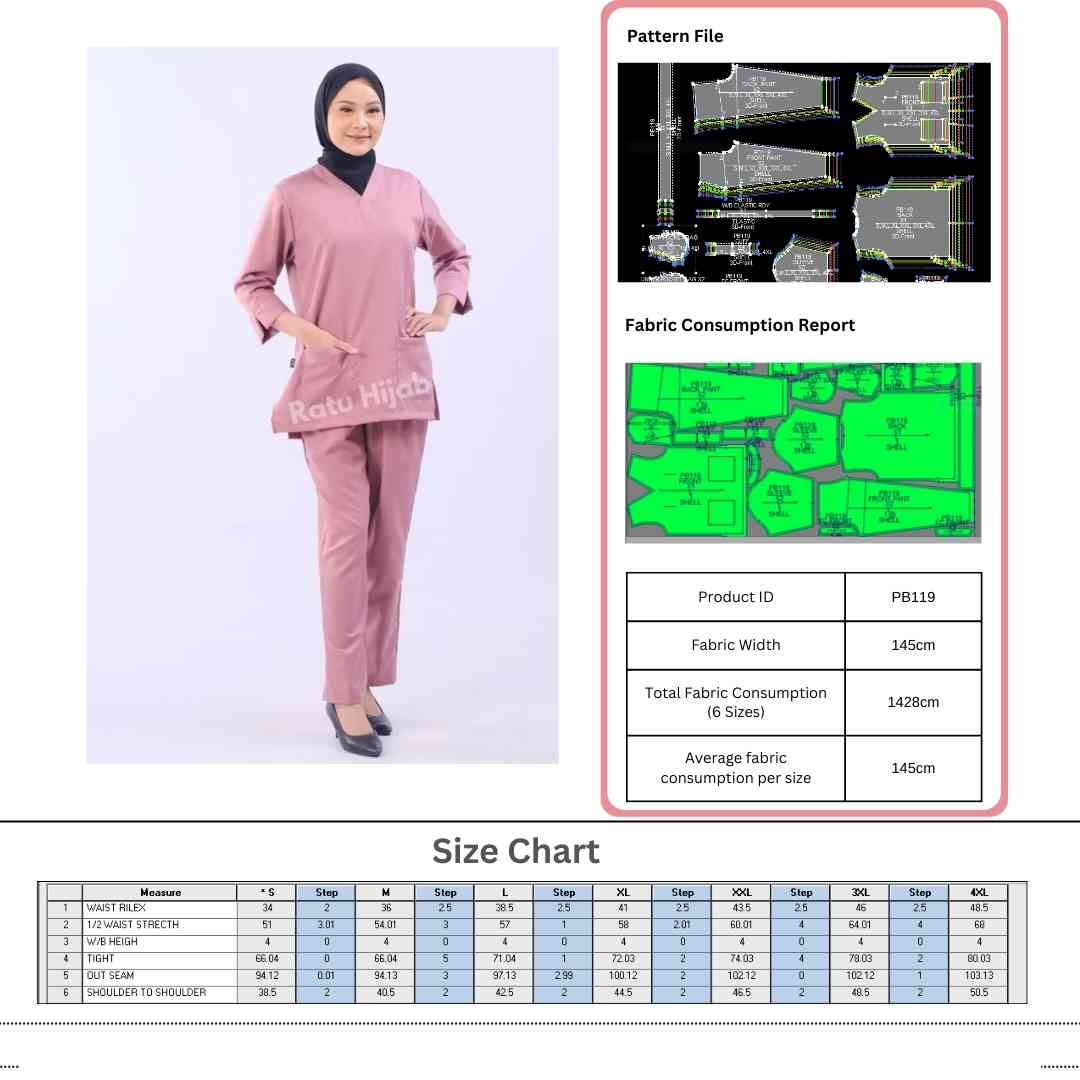 PB119 | Baju Dokter | Pola Pattern | Polabook