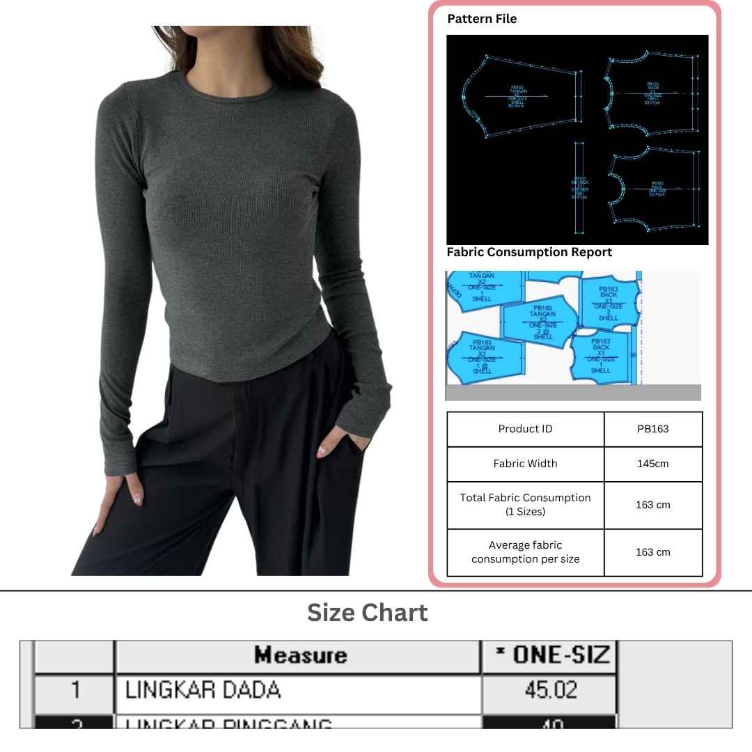 PB163 | Tops | Pola Pattern | Polabook