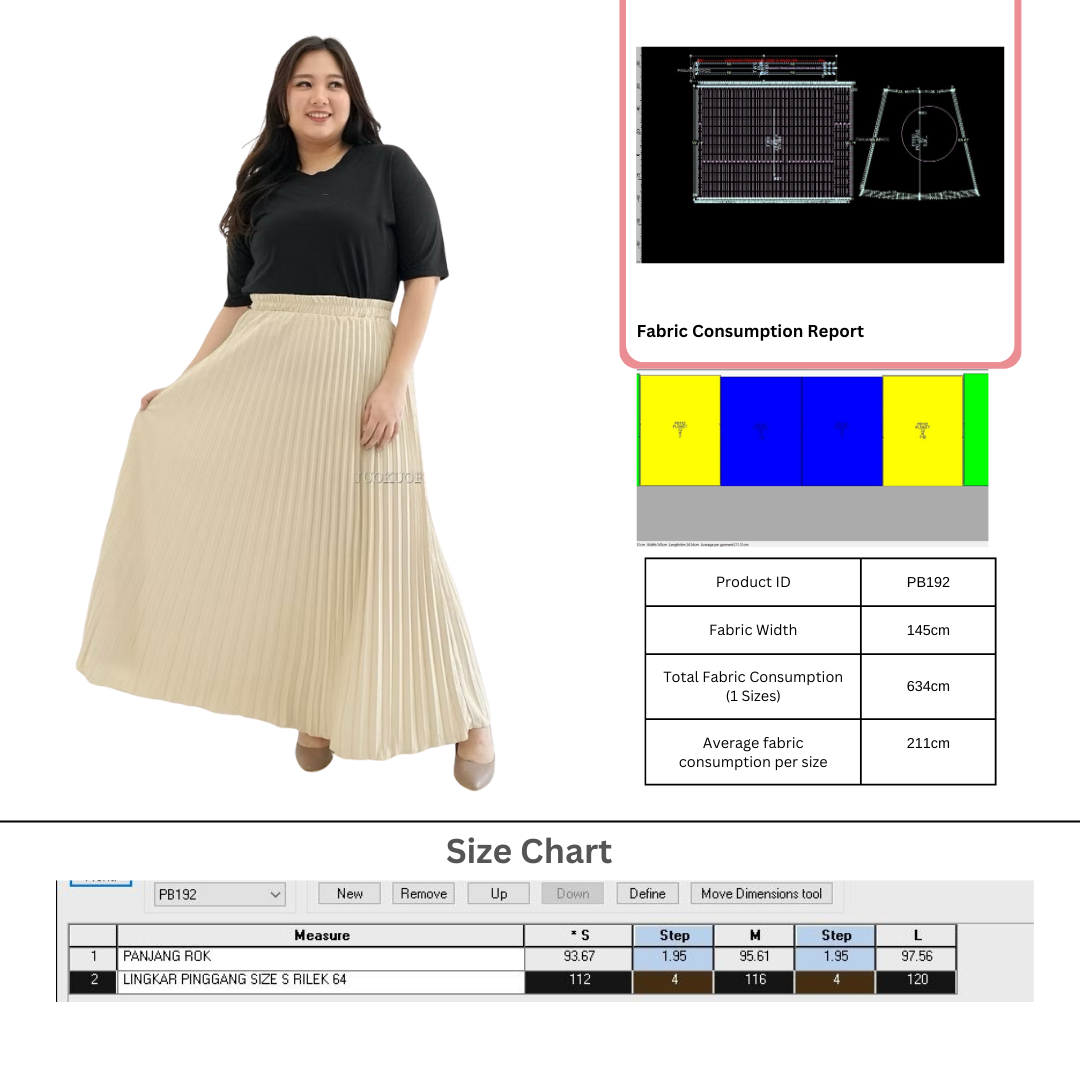 PB192 | Pants & Short | Bottoms | Women Collection | Pola Pattern | Polabook
