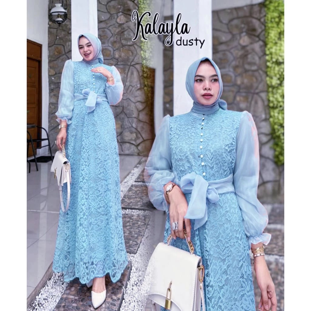 PB047 | Gamis Pesta | Pola Pattern | Polabook