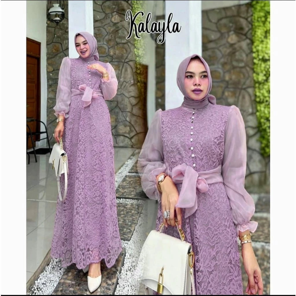 PB047 | Gamis Pesta | Pola Pattern | Polabook