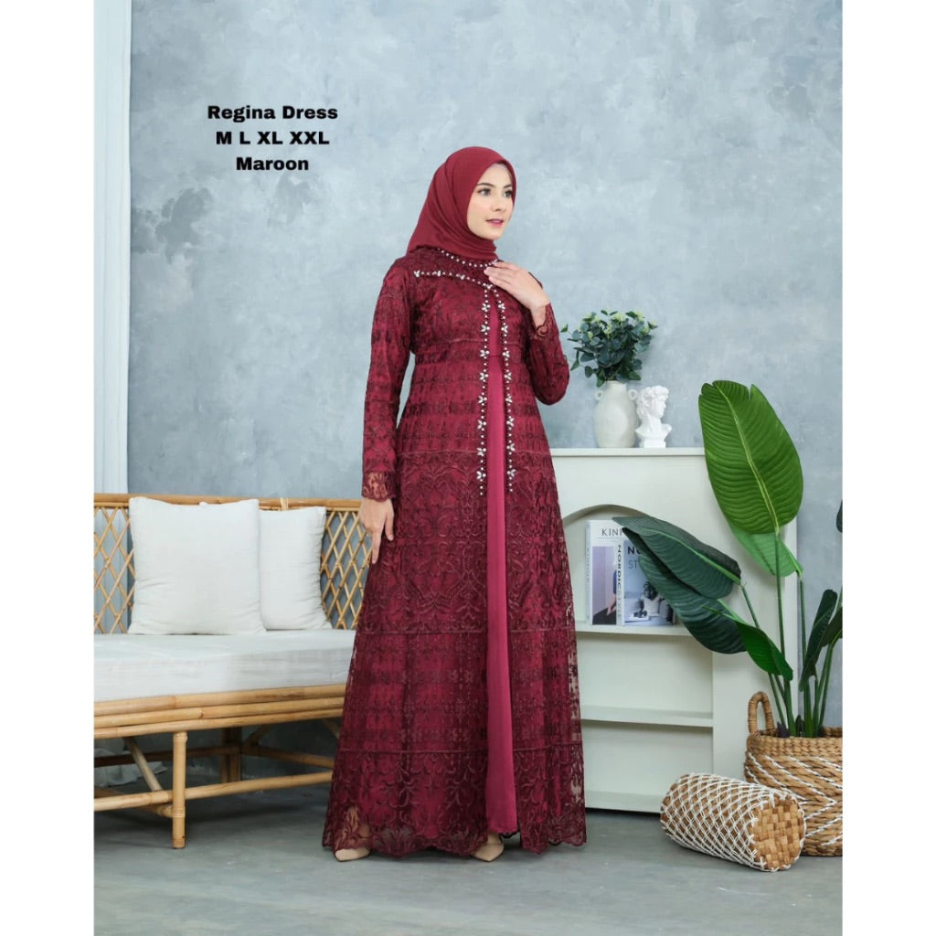 PB046 | Gamis Pesta | Pola Pattern | Polabook
