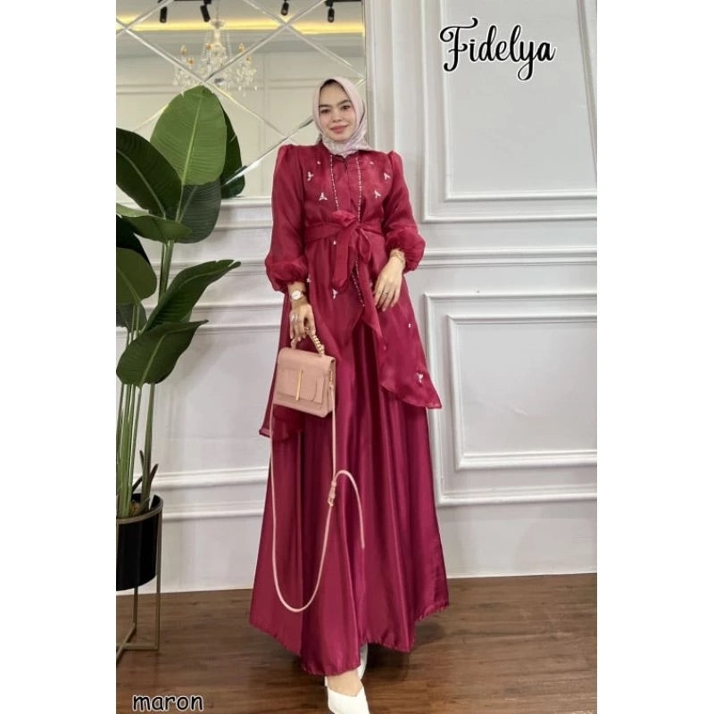 PB048 | Gamis Pesta | Pola Pattern | Polabook