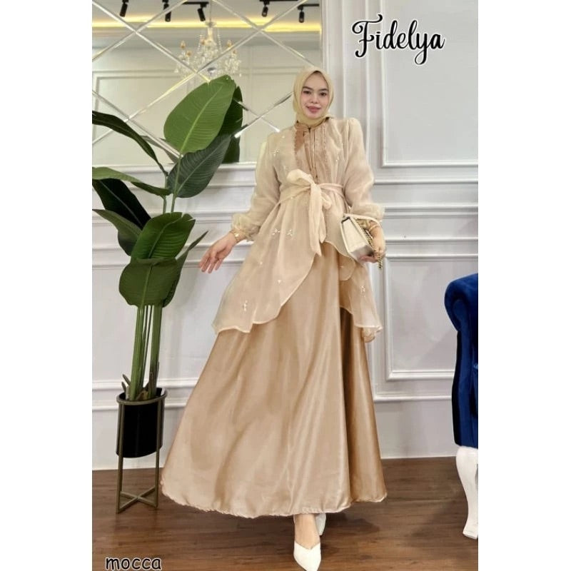 PB048 | Gamis Pesta | Pola Pattern | Polabook