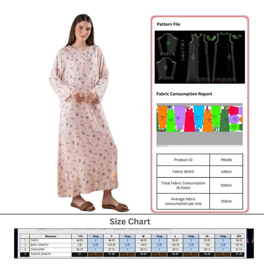 PB100 | Home Dresses | Pola Pattern | Polabook