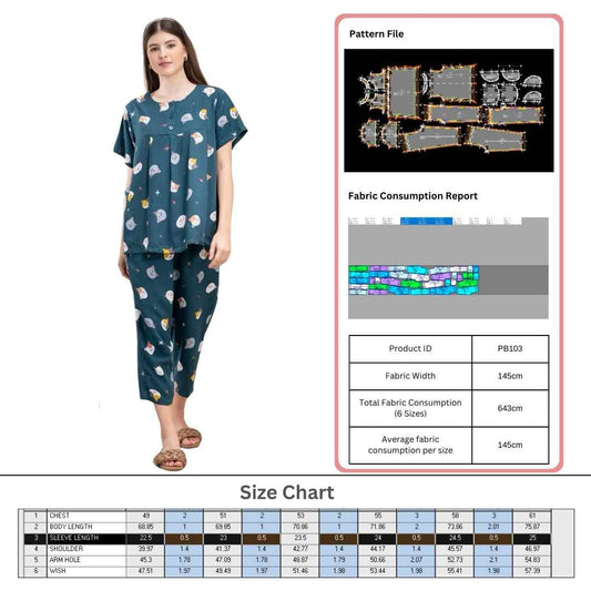 PB103 | Home Dresses | Pola Pattern | Polabook