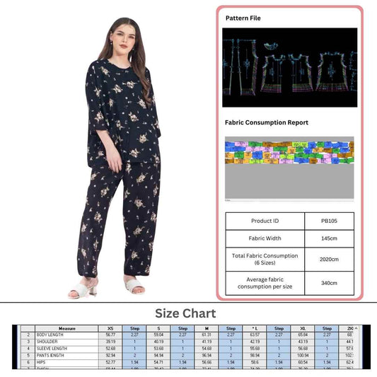 PB105 | Home Dresses | Pola Pattern | Polabook