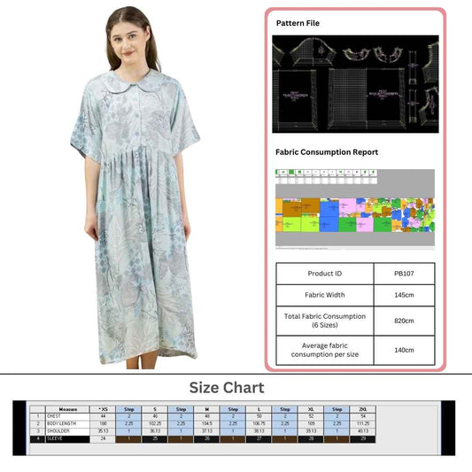PB107 | Home Dresses | Pola Pattern | Polabook