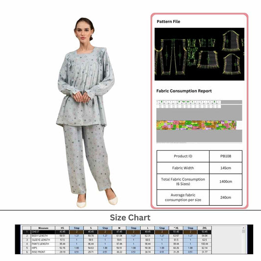 PB108 | Home Dresses | Pola Pattern | Polabook