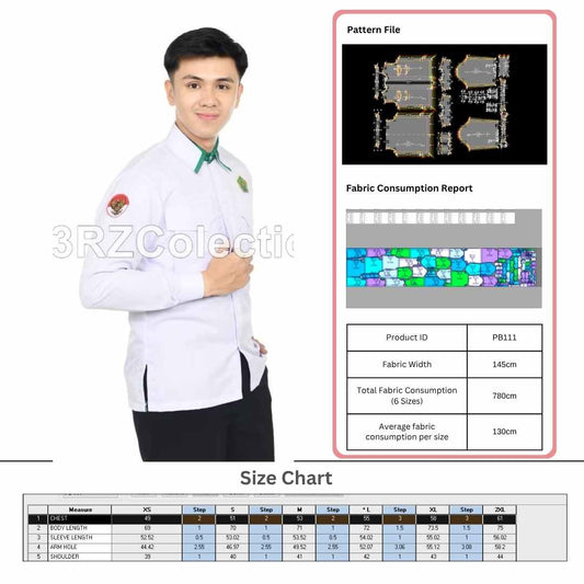 PB111 | Seragam PDL | Pola Pattern | Polabook