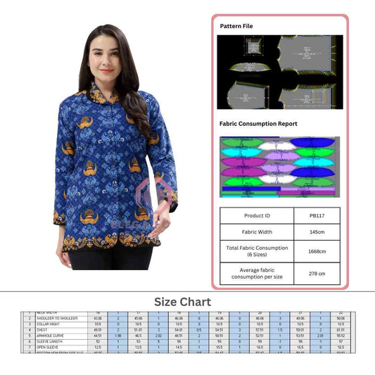PB117 | Seragam PDL | Pola Pattern | Polabook