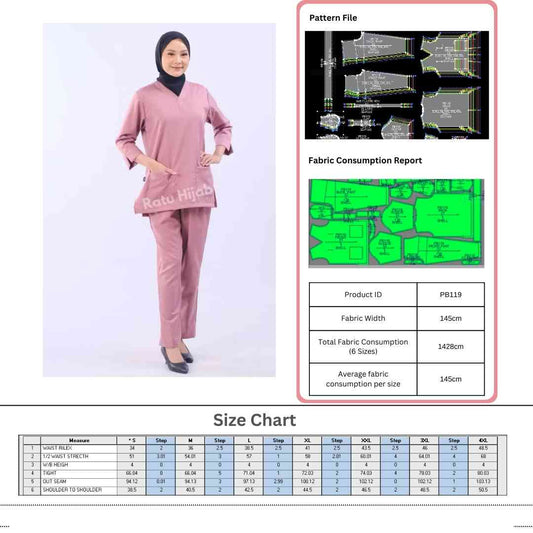 PB119 | Baju Dokter | Pola Pattern | Polabook
