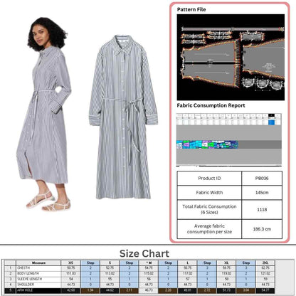 PB036 | Dress| Pola Pattern | Polabook