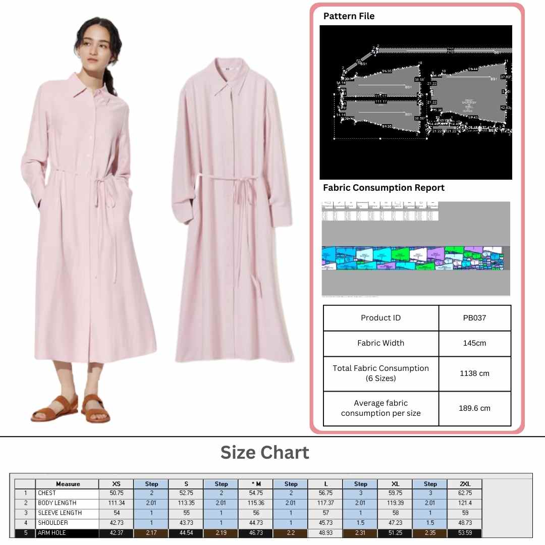 PB037 | Dress| Pola Pattern | Polabook