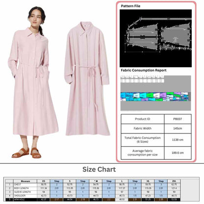 PB037 | Dress| Pola Pattern | Polabook