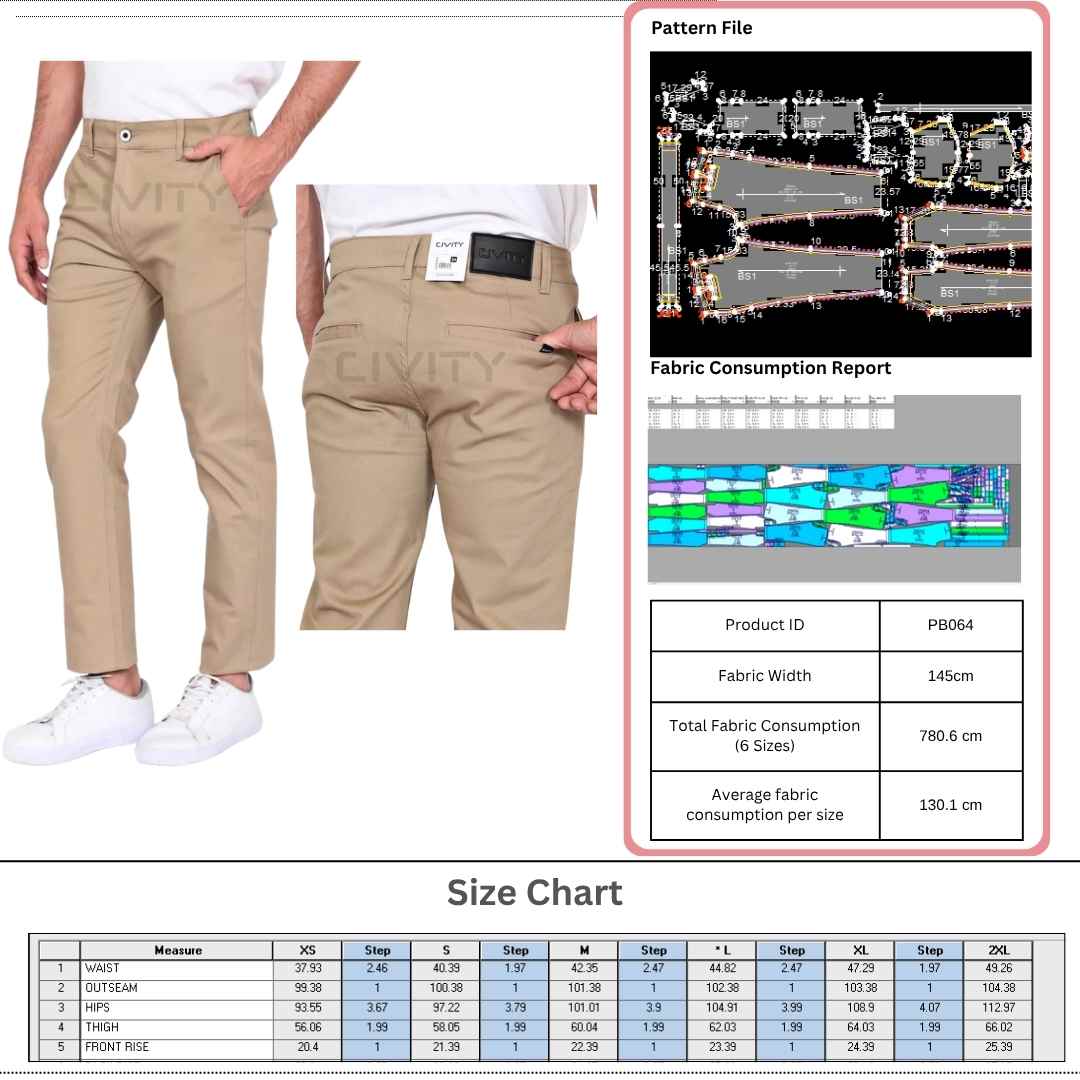 PB064 | Pants & Shorts | Pola Pattern | Polabook