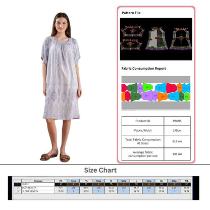 PB097 | Home Dresses | Pola Pattern | Polabook