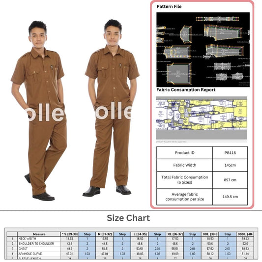 PB116 | Seragam PDL | Pola Pattern | Polabook