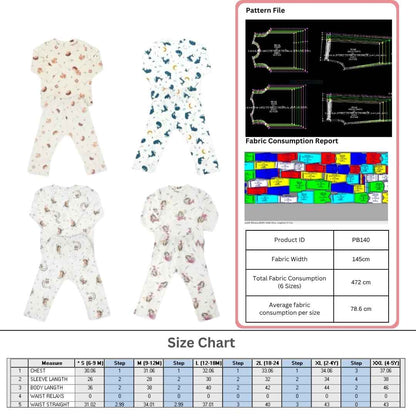 PB140 | baju anak | Pola Pattern | Polabook
