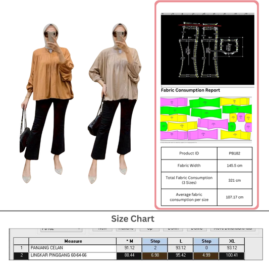 PB182 | Pants & Shorts | Bottoms | Pola Pattern | Polabook