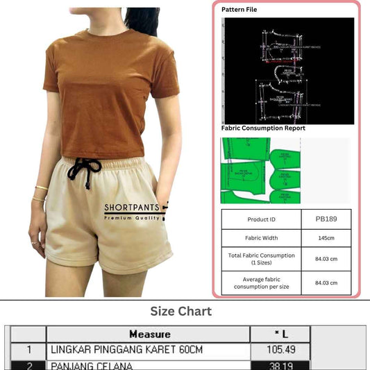 PB189 | Pants & Shorts | Pola Pattern | Polabook