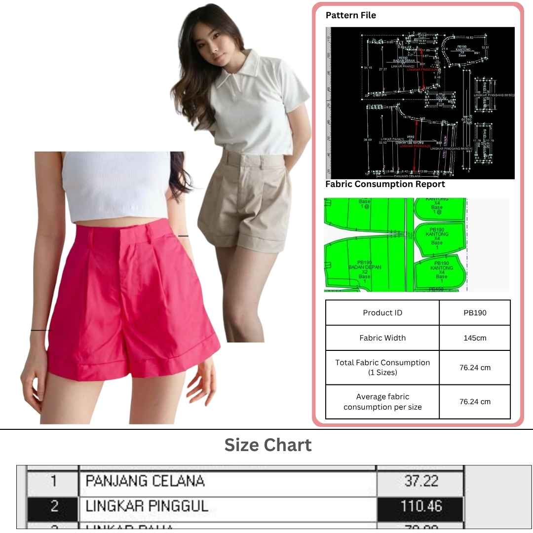 PB190 | Pants & Shorts | Pola Pattern | Polabook