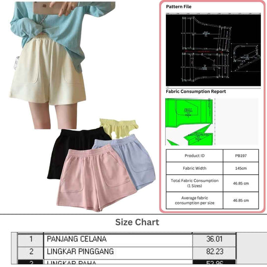 PB197 | Pants & Shorts | Pola Pattern | Polabook