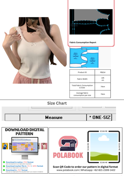 PB214| Innerwear | Pola Pattern | Polabook