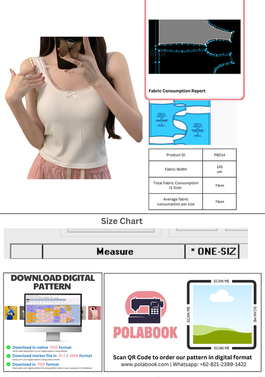 PB214| Innerwear | Pola Pattern | Polabook