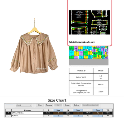 PB220 | Tops | Pola Pattern | Women | Polabook
