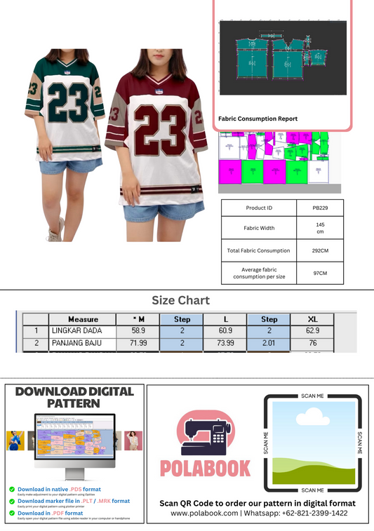 PB229 | Olahraga | Pola Pattern | Polabook