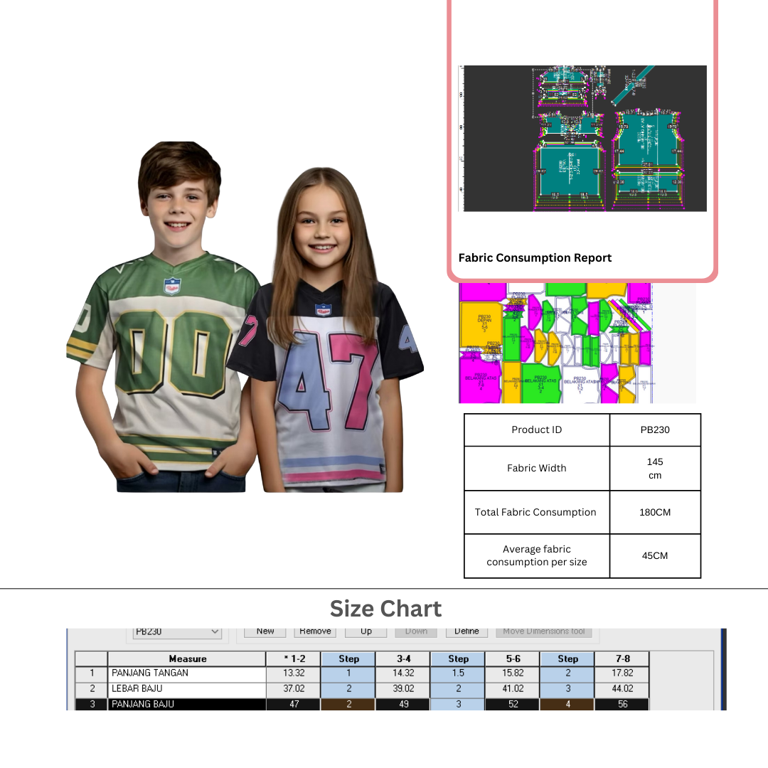 PB230 | Olahraga | Kids Collection | Pola Pattern | Polabook