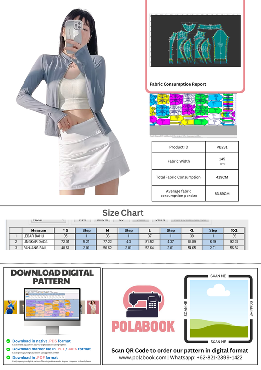 PB231| Olahraga | Pola Pattern | Polabook