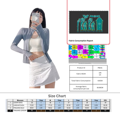 PB231| Olahraga | Outer Wear | Women Collection | Pola Pattern | Polabook