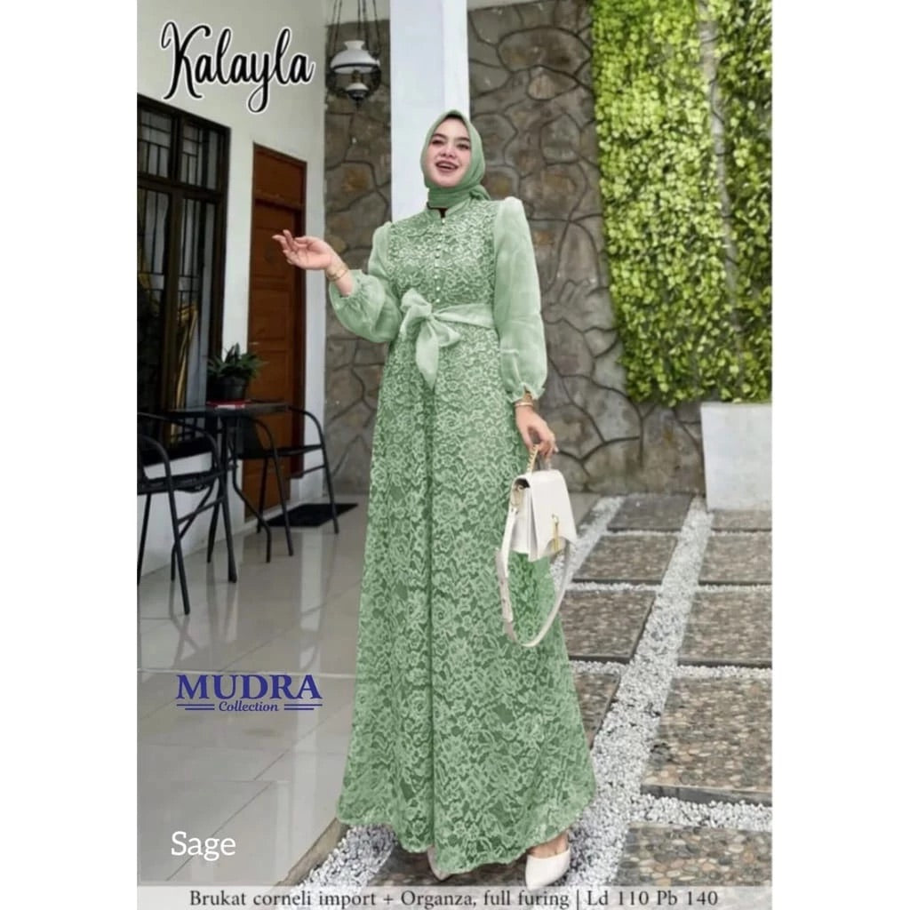 PB047 | Gamis Pesta | Pola Pattern | Polabook