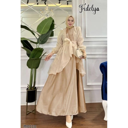 PB048 | Gamis Pesta | Pola Pattern | Polabook