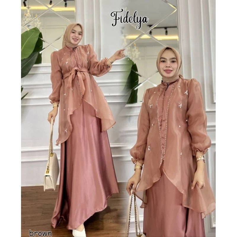 PB048 | Gamis Pesta | Pola Pattern | Polabook