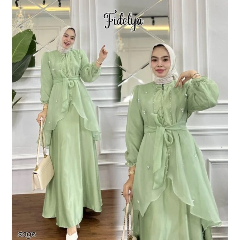 PB048 | Gamis Pesta | Pola Pattern | Polabook