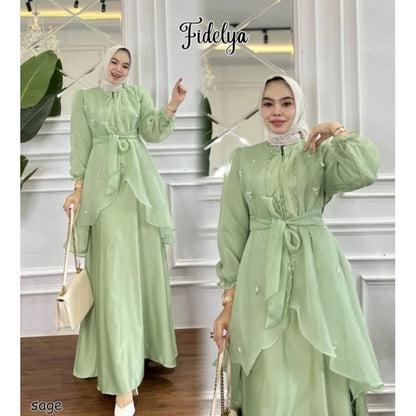PB048 | Gamis Pesta | Pola Pattern | Polabook