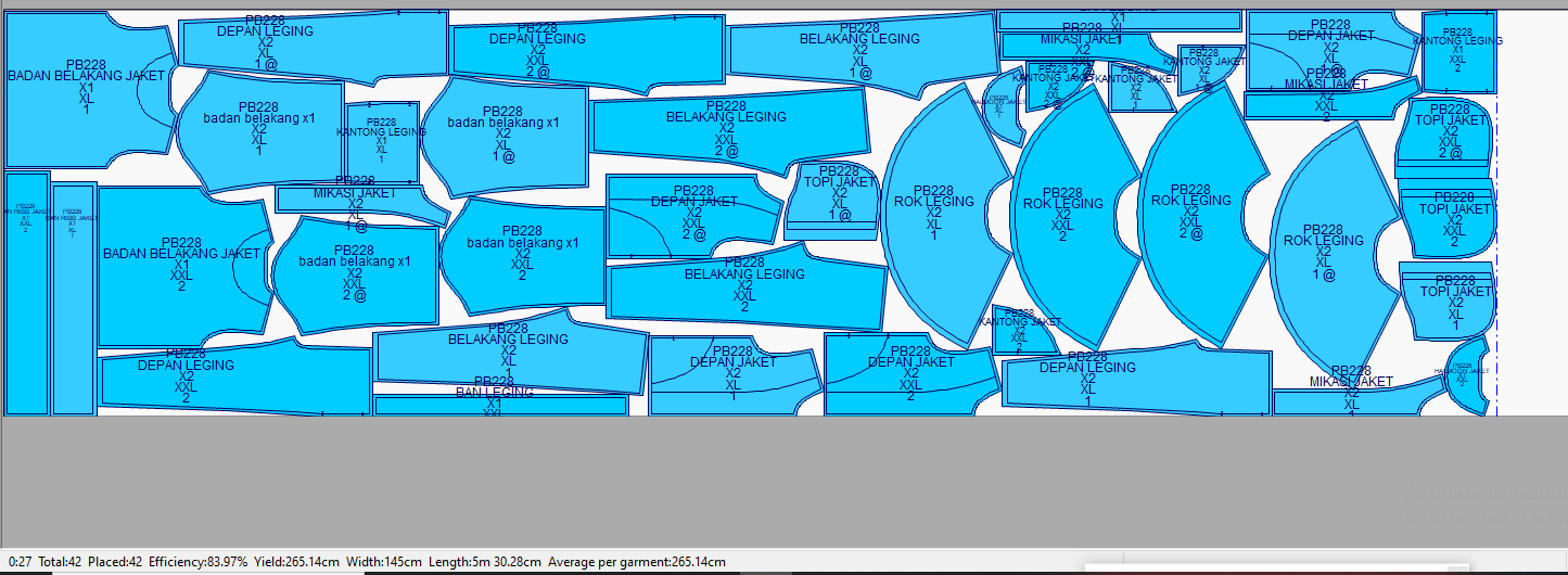 PB228 | Olahraga | Women Collection | Pola Pattern | Polabook